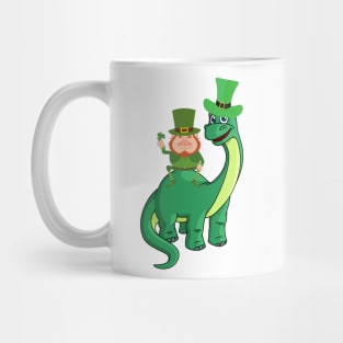 Kid's Dinosaur Shamrock St Patrick's Day Mug